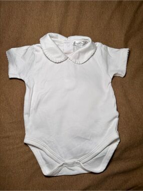 Kissy Kissy White Peter Pan Collar Baby One-Piece